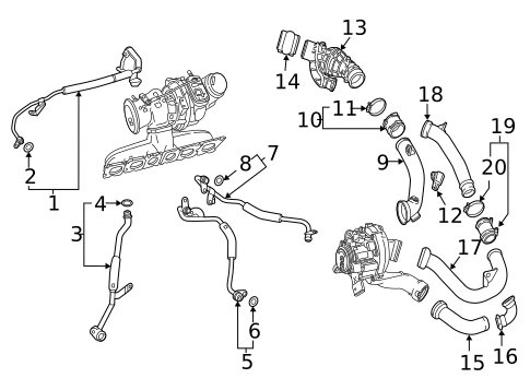 Turbo Charger for 2021 Mercedes-Benz GLE 53 AMG&reg; SUV #0