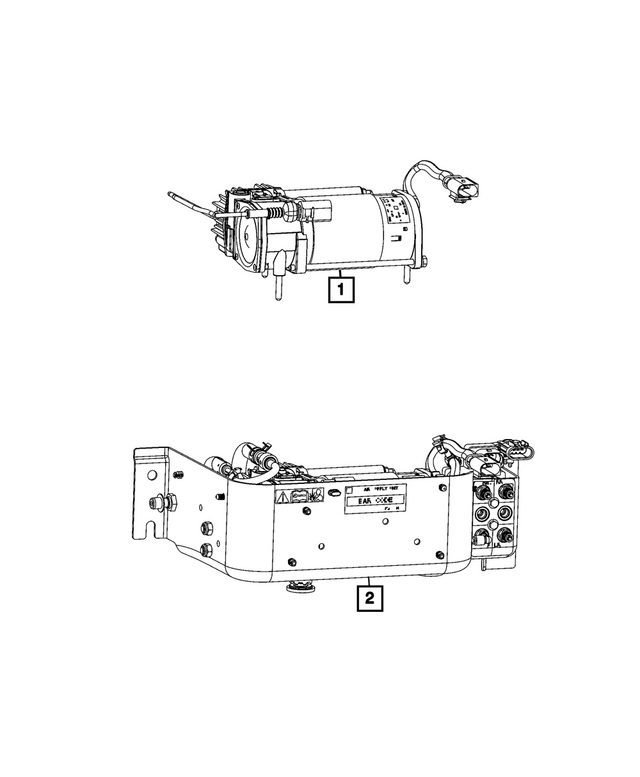 R8738891AA - Rear Suspension: Air Suspension Compressor, Remanufactured for Mopar Image