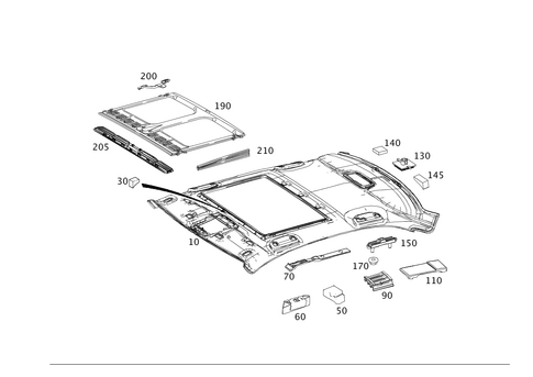 Roof Lining/Headlining for 2010 Mercedes-Benz C300 #0