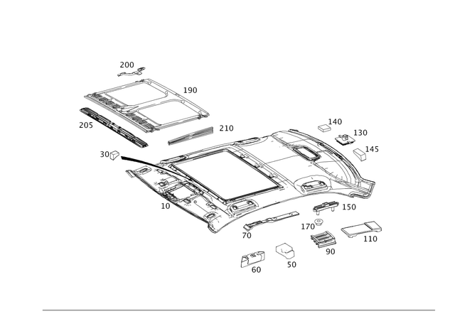 2046950533 - Trim and Lining: Intermediate Layer for Mercedes-Benz Image image