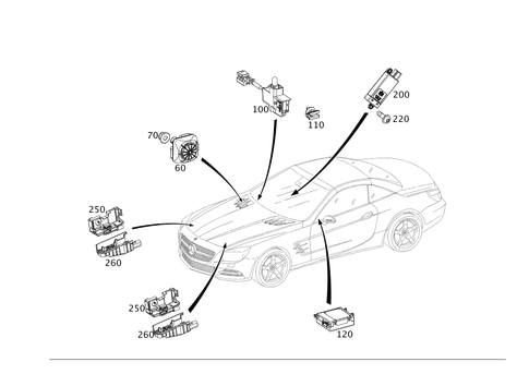 Antitheft Alarm System for 2016 Mercedes-Benz SL 400 #0