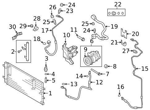 Condenser, Compressor & Lines for 2014 Audi S5 #0