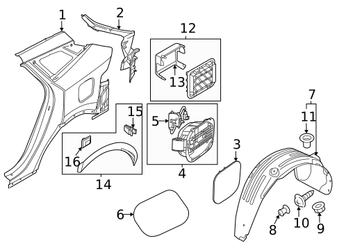 Quarter Panel & Components for 2023 Kia Sportage #0