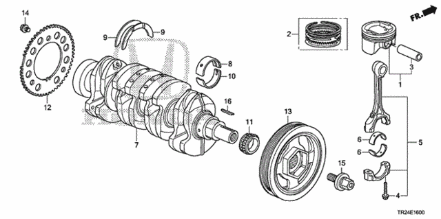 ジフ Crankshaft - Piston for 2015 Honda Civic | Parts Performance