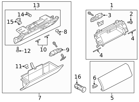 Glove Box for 2014 Land Rover Range Rover #0