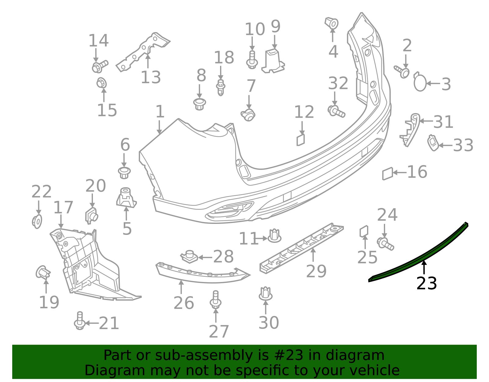 2016-2023 Mazda CX-9 Rear Bumper Chrome Trim Piece | Mazda Parts