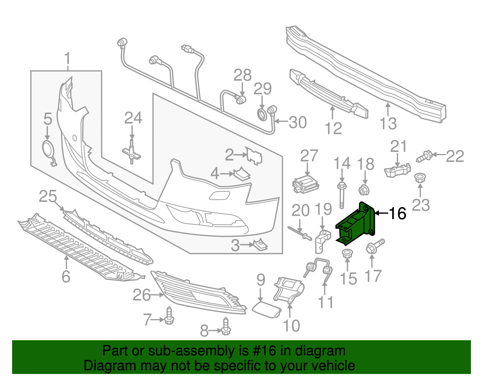 2008-2017 Audi Bumper Bracket 8K0-807-134-D | OEM Parts Online