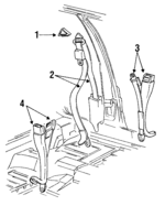 WF01KB9 - : Belt &amp; Retractor for Chrysler: Imperial, New Yorker | Dodge: Dynasty Image