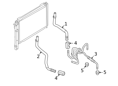 Trans Oil Cooler Lines for 2010 Mercury Mariner #0