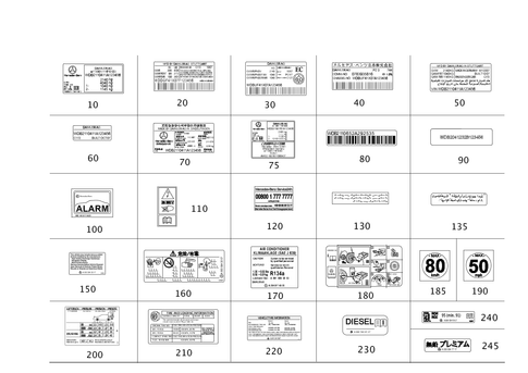 Identification Plate, Information Sign for 2012 Mercedes-Benz C250 #0