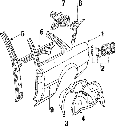 Quarter Panel for 1987 BMW 325e #0