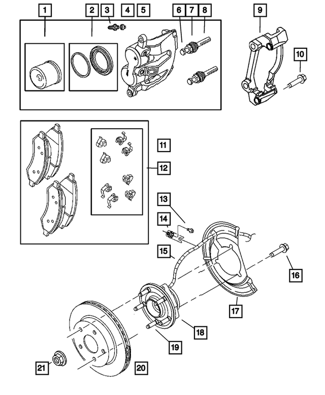 R8037147AC - Service Brakes: Disc Brake Caliper Assembly, Remanufactured, Right for Mopar Image