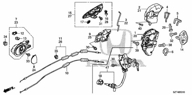 Door Locks - Outer Handle for 2012 Honda CR-Z #0
