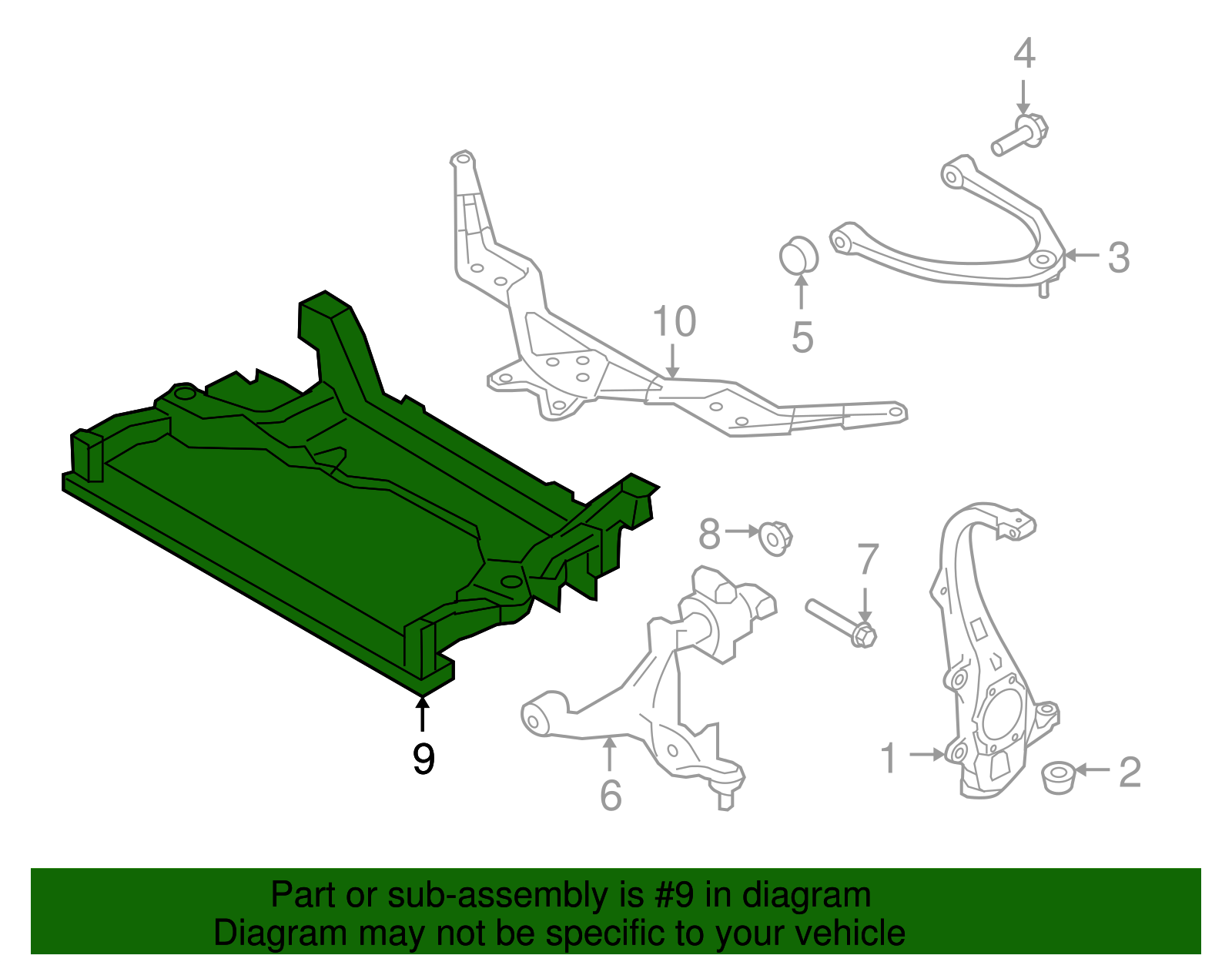 54401-1BY0A (544011by0a) - 2008-2017 Infiniti Engine Cradle | Infiniti ...
