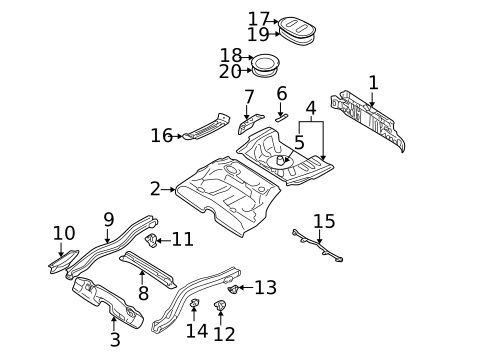 Rear Body for 2003 Subaru Impreza #0