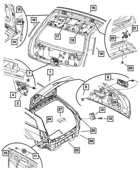 Liftgate Panel for 2006 Chrysler 300 #1