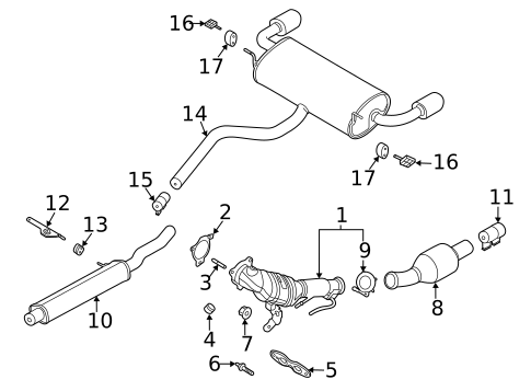 Exhaust Components for 2022 Lincoln Corsair #0