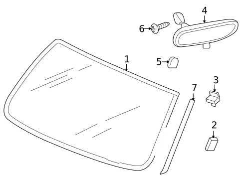 Glass - Windshield for 2008 Mitsubishi Raider #0