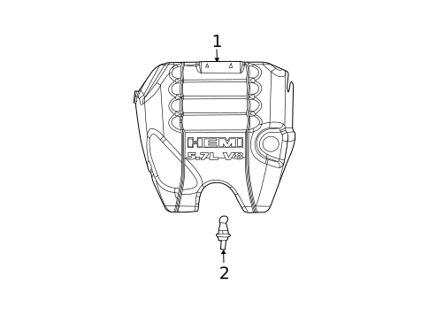 Engine Appearance Cover for 2009 Dodge Ram 1500 #0