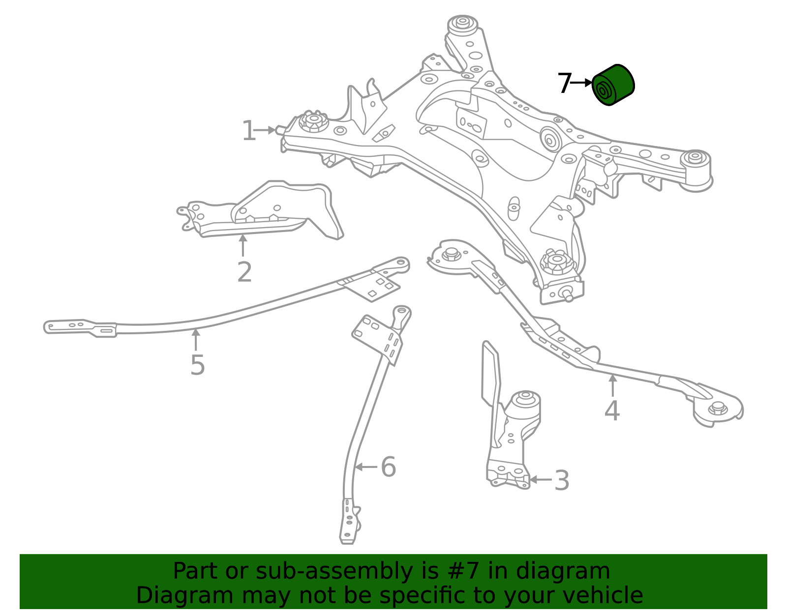 日産車　主要部品分解図 Genuine Rear Differential Housing Bushing (z34 Rz34 Z) - 55476