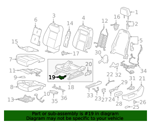 Front Seat Tilt Adjuster Actuator 13545640 | OEM Parts Online