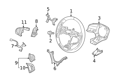 Steering Wheel & Trim for 2012 Honda Civic #1