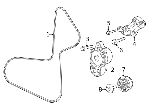 Belts & Pulleys for 2014 Jeep Grand Cherokee #0