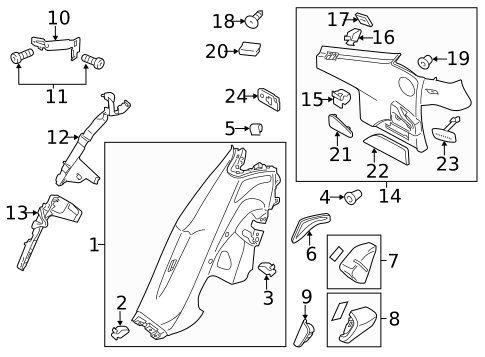 Interior Trim - Quarter Panels for 2013 Porsche Panamera #0