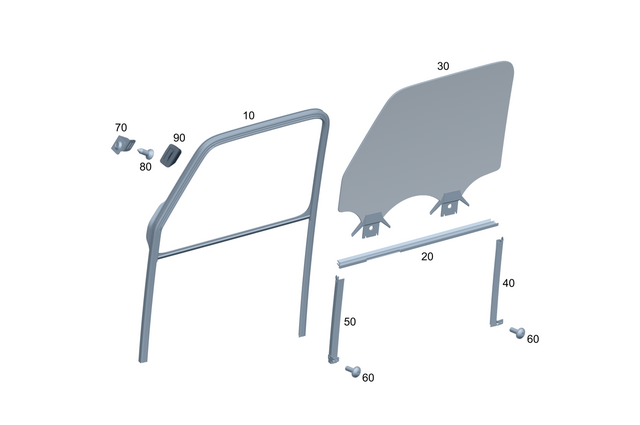 4657250400 - Front Door: Window Guide Rail for Mercedes-Benz Image image