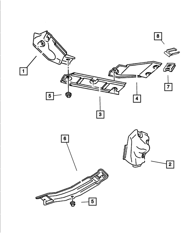 55274738 - Exhaust: Floor Pan Shield, Right for Mopar Image image