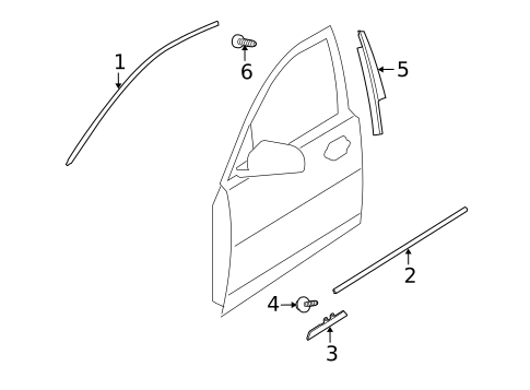 Exterior Trim - Front Door for 2013 Jaguar XF #0