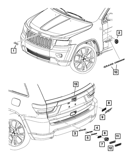 Nameplates for 2015 Jeep Grand Cherokee #0