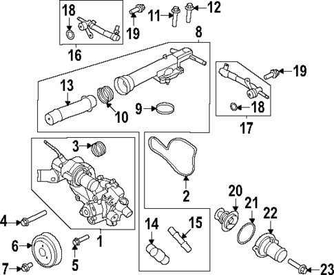 Water Pump for 2024 Ford Bronco #0