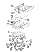 68143009AB - : Hood Seal, Left for Mopar Image