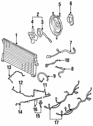 Condenser, Compressor & Lines for 1987 Honda Accord | OEM