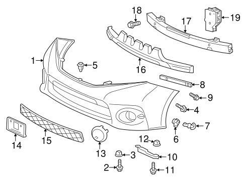 ⭐︎シホページ⭐︎ Bumper & Components - Front for 2013 Toyota Sienna | OEM