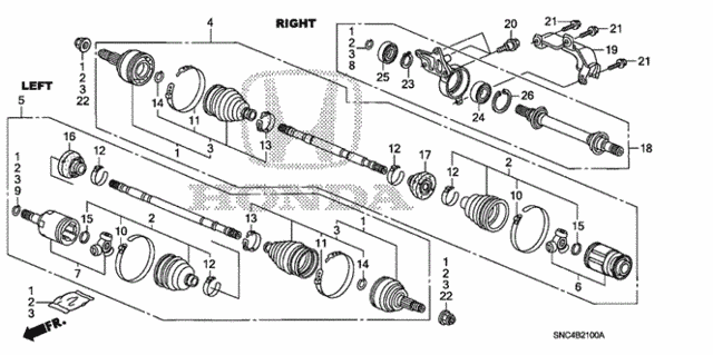 Driveshaft - Half Shaft for 2006 Honda Civic #0
