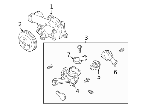 Water Pump for 2005 Kia Optima #0