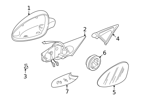 Outside Mirrors for 2003 Porsche Boxster #0