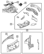 5027431AC - Body Sheet Metal Except Doors: Cowl Top Screen, Left for Mopar Image
