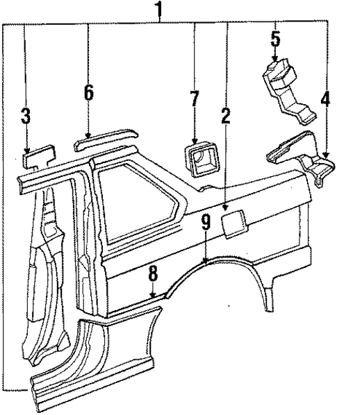 Quarter Panel & Components for 1990 Honda Prelude #0