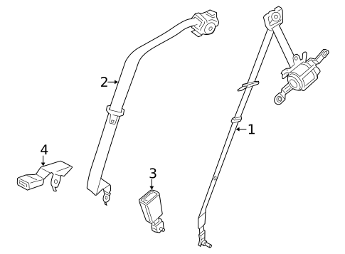 Rear Seat Belts for 2016 BMW 535i GT xDrive #0