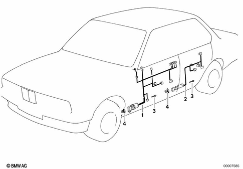 Main Wiring Harness for 1992 BMW 850Ci #1