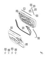 68416486AA - : Door Opening Weatherstrip, Right for Mopar Image
