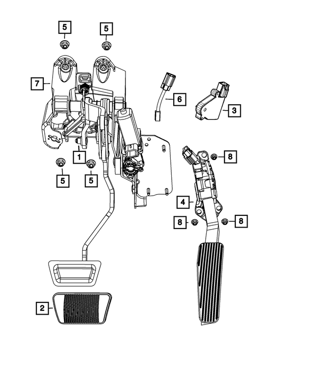68029430AA - Brakes: Brake Pedal Sensor for Mopar Image image