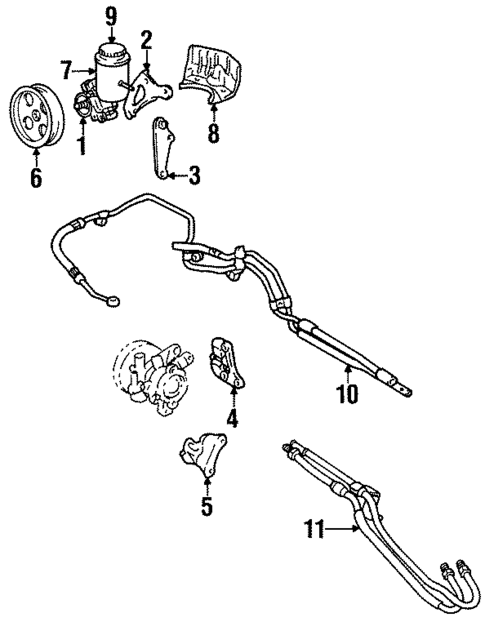 Pump & Hoses for 1997 Toyota Paseo #0