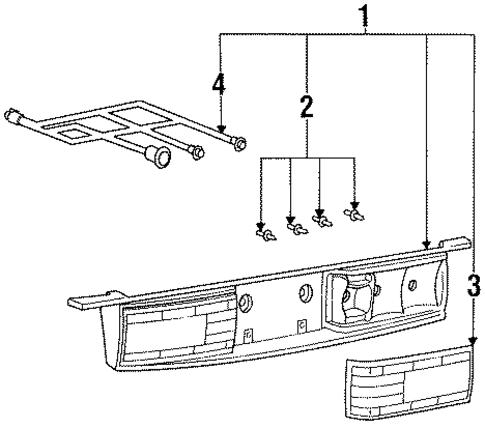 Backup & License Lamps for 1993 Buick LeSabre #0