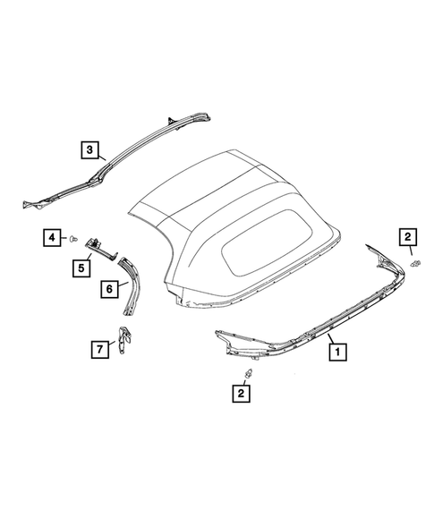 Weatherstrips and Seals for 2019 Fiat 124 Spider #1