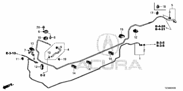 Fuel Pipe (2WD) (1) for 2019 Acura TLX #0