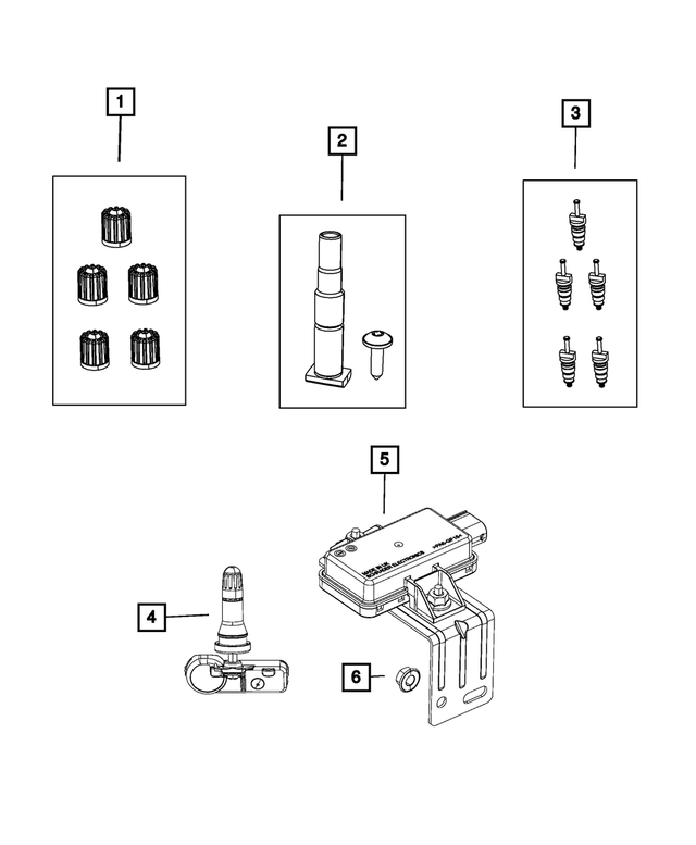 68494962AA - Wheels: Valve Stem Cap Kit for Mopar Image image